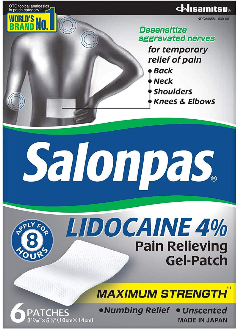 Salonpas Lido Gel-Patch (15 ct.) Pain Relieving Max Strength