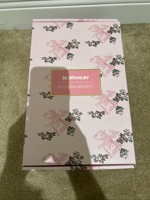 Stanley X Tumbler Love Shack Fancy 40oz Holiday Rosa Beaux Blue Gift Box Cup