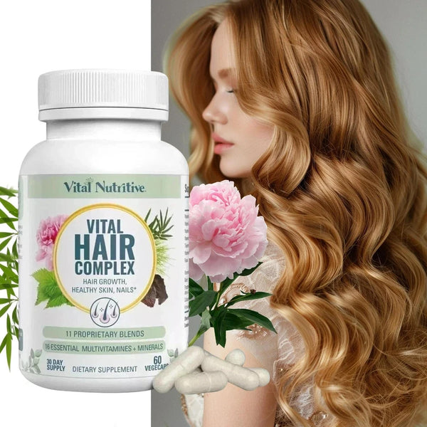 Vital Hair Complex – Biotin & Vitamin B Hair Vitamins for Women & Men 60 capsules