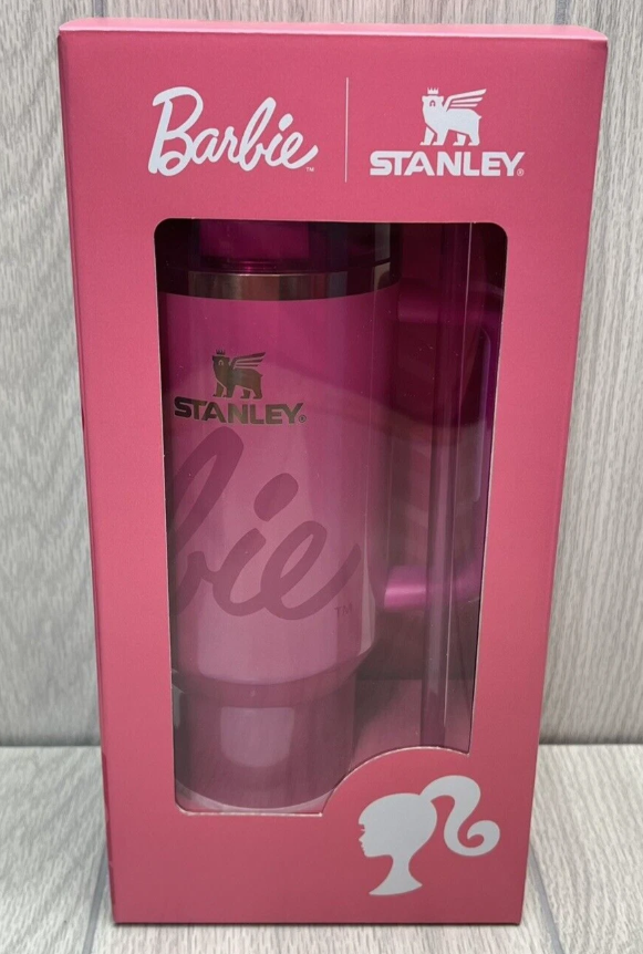 Stanley x Barbie Quencher Tumbler Pink Sparkle 40 oz With Lid & Straw - NEW