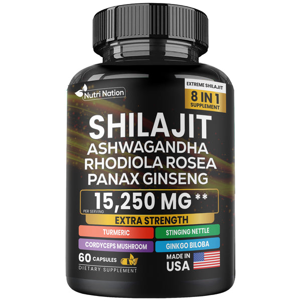 Shilajit Multivitamin (Turmeric, Ashwagandha, Ginger, Cordyceps Mushrooms)