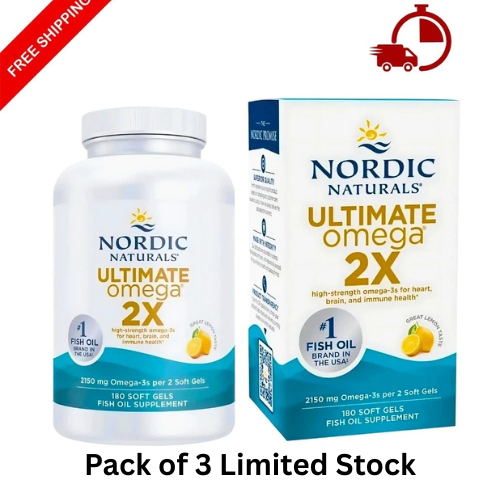 Nordic Naturals Ultimate Omega 2X 180 Soft Gels – Extra Strength