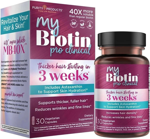 My Biotin ProClinical MyBiotin Increases Hair Density Reduce Wrinkles, 30 Caps