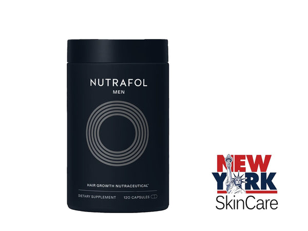 Nutrafol Men's Hair Growth Supplements, Clinically Tested for Visibly Thicker Hair and Scalp Coverage, Dermatologist Recommended 120 capsules - Glass