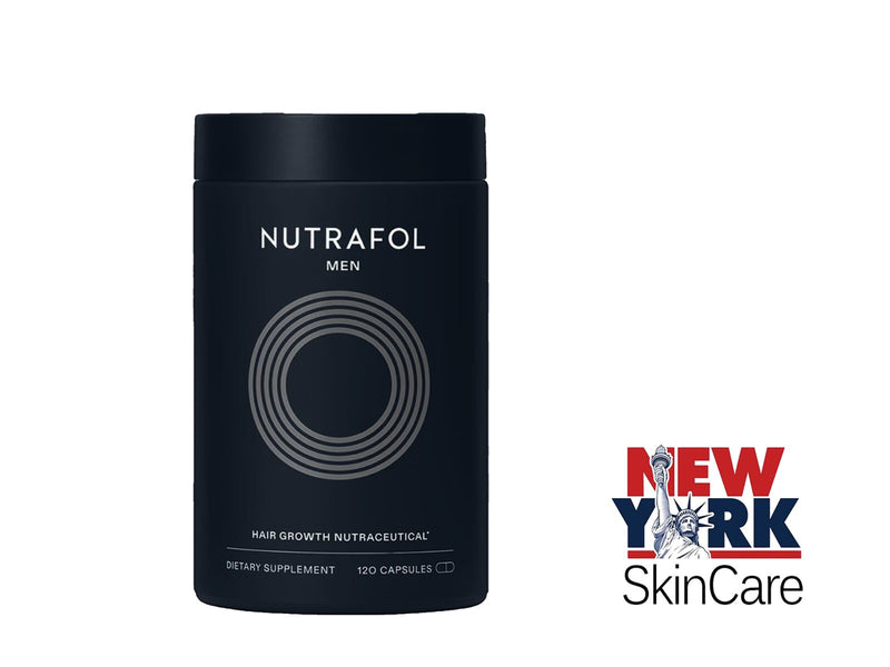 Nutrafol Men's Hair Growth Supplements, Clinically Tested for Visibly Thicker Hair and Scalp Coverage, Dermatologist Recommended 120 capsules - Glass