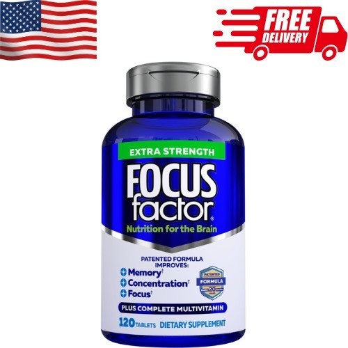 Focus Factor Extra Strength Brain Supplement 120 Count Multivitamin Focus