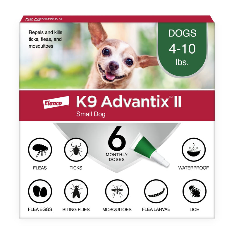 K9 Advantix II Flea Medicine Small Dog 6 Month Supply Pack K-9 4-10 lbs