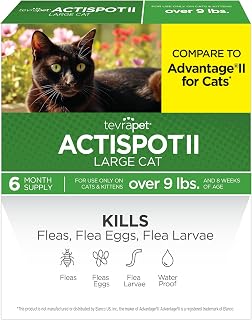 Elanco Advantage II Large Cat Over 9 lbs - 6 Monthly Doses - New in Box!