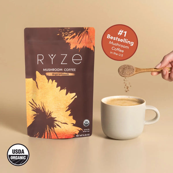 Ryze Mushroom Coffee Brown