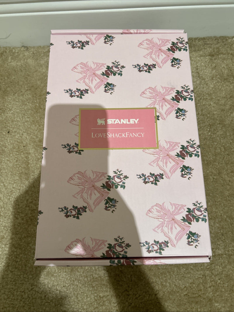 Stanley X Tumbler Love Shack Fancy 40oz Holiday Rosa Beaux Blue Gift Box Cup