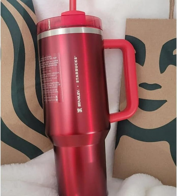 Stanley X Starbucks Limited Holiday Red Quencher 40oz Tumbler Flowstate H2.0