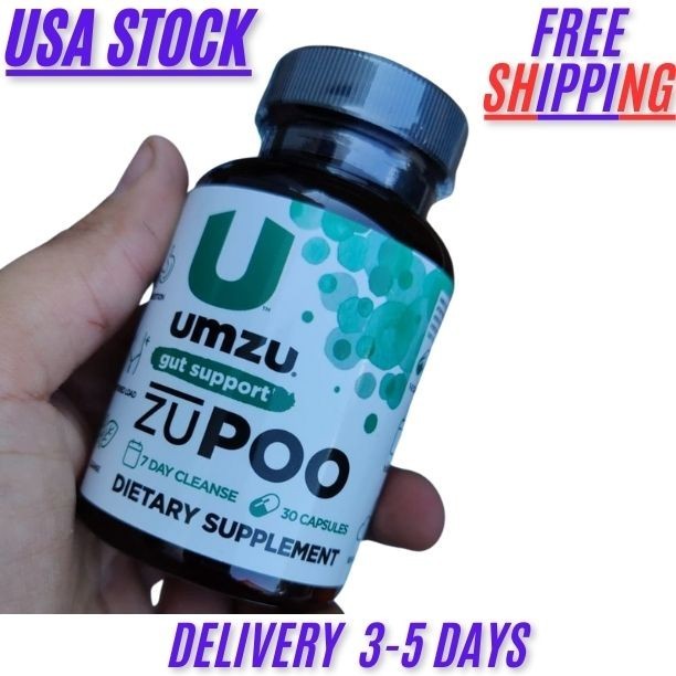 UMZU zuPOO - Colon Cleanse and Gut Support, Dietary Supplement New. 30 capsules