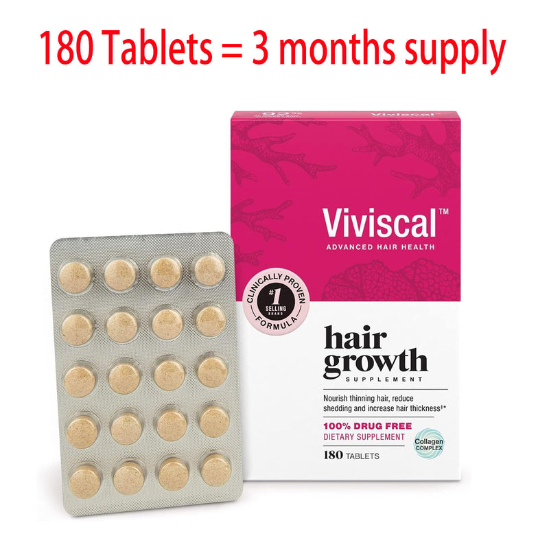 Viviscal Hair Growth Supplements For Women For Thicker, Fuller Hair 180 Tablet