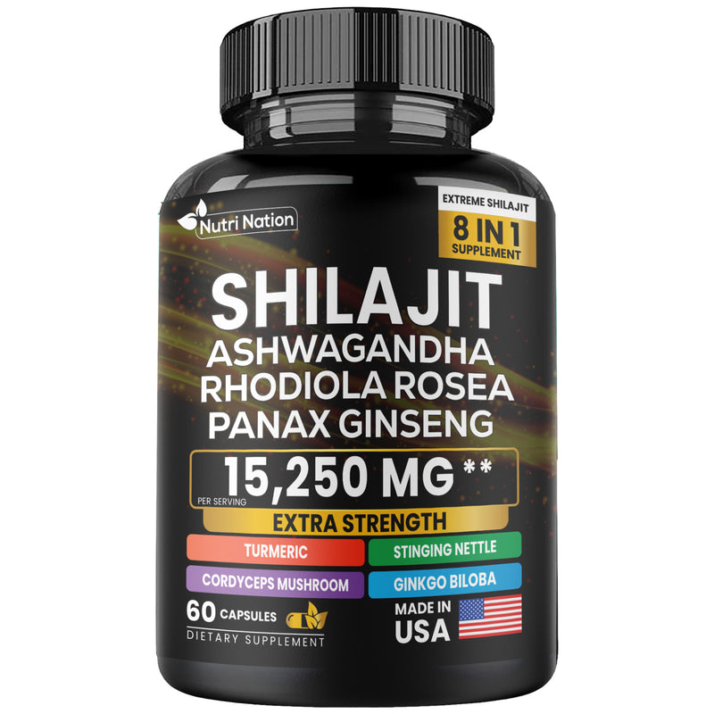 Shilajit Multivitamin (Turmeric, Ashwagandha, Ginger, Cordyceps Mushrooms)