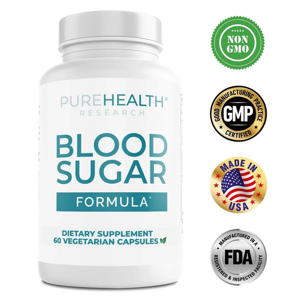 PureHealth Research Blood Sugar Formula For Healthy Blood Sugar Levels 60 capsules