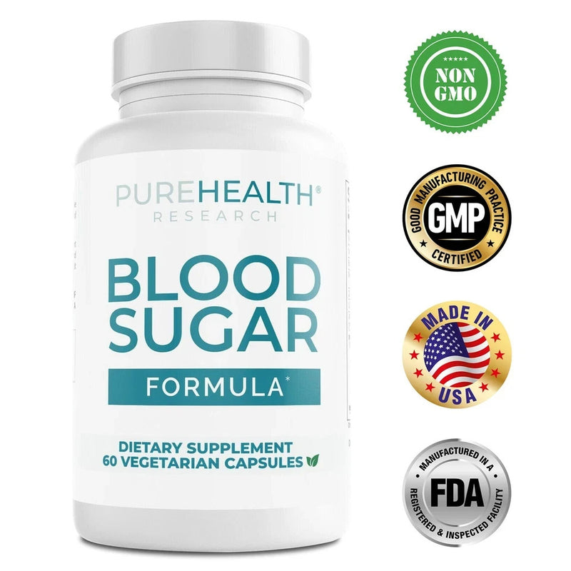 PureHealth Research Blood Sugar Formula For Healthy Blood Sugar Levels 60 capsules