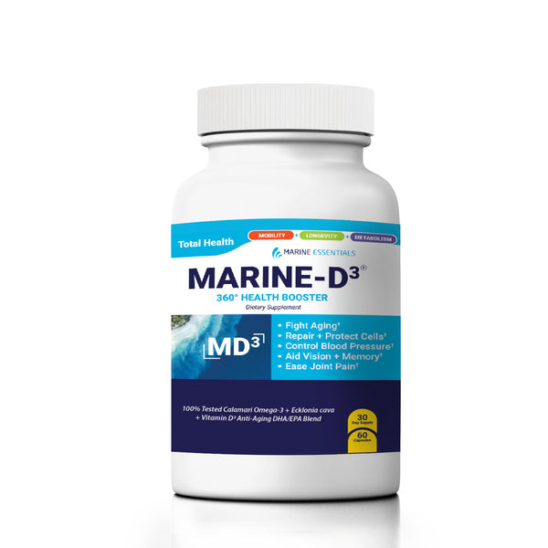 Marine Essentials | Marine-D3 | Anti-Aging | Omega-3 | 1 Bottle (60 Capsules)