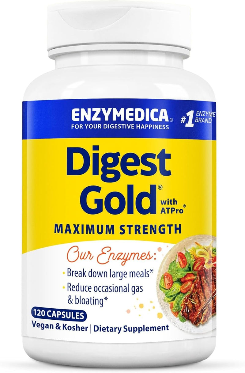 Enzymedica Digest Gold + ATPro, Maximum Strength 240 Count (FFP)