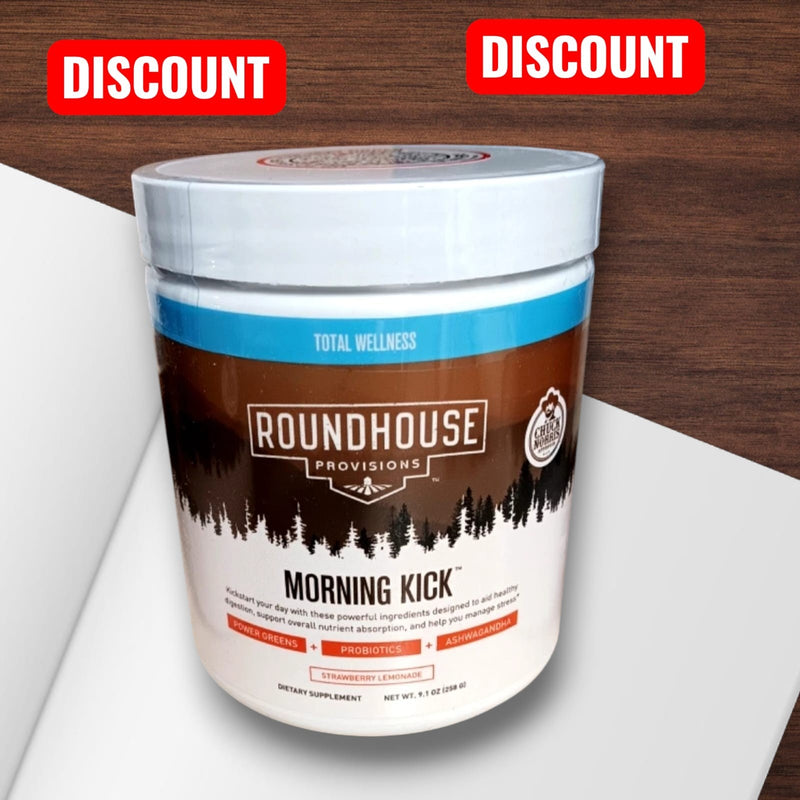 By Chuck Norris Morning Kick, Greens Superfood Powder Supplement with Ashwaganda