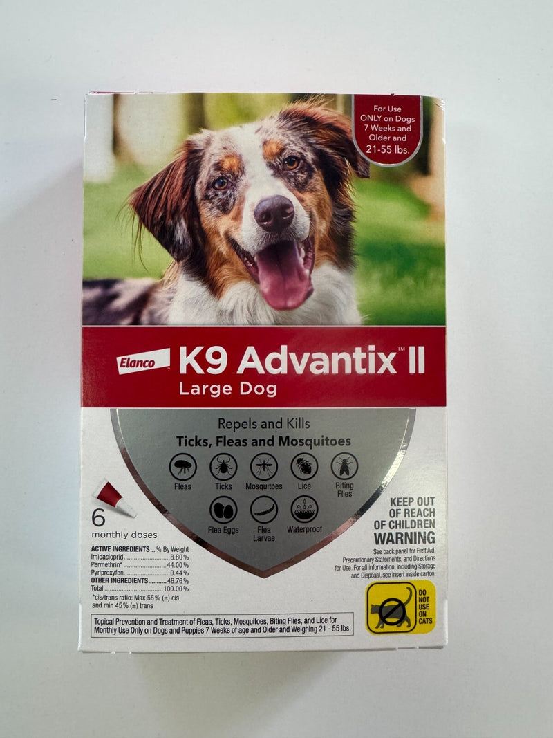 K9 Advantix II Flea and Tick Control Treatment for Extra Large Dogs 6 Doses