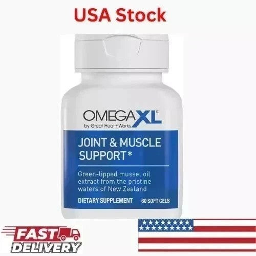 OmegaXL Joint Support Supplement, for Relief - Natural Muscle Support 60 Count