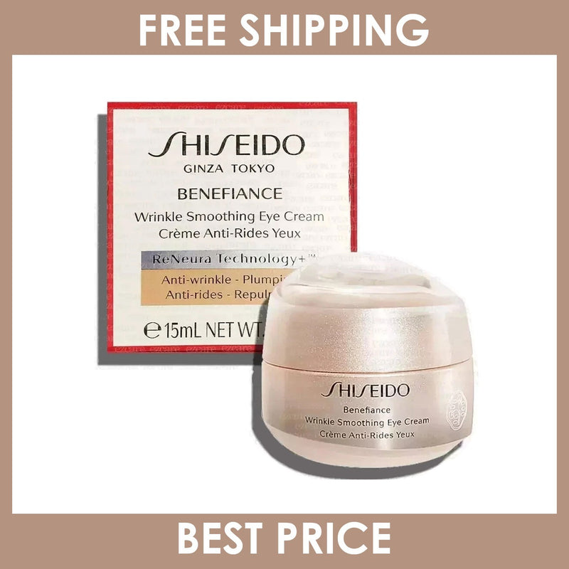 SHISEIDO BENEFIANCE Wrinkle Anti-Aging Smoothing Eye Cream 0.51oz / 15 ml - NEW