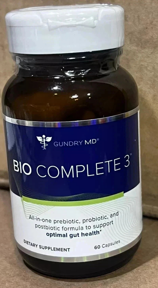 Gundry BIO Complete 3 - 60 Capsules Optimal Gut Health Sealed
(plastic bottle)
