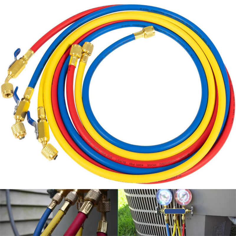 Yellow Jacket 29986 Plus II 1/4" Hose with Compact Ball Valve End Refrigerant Charging Hose