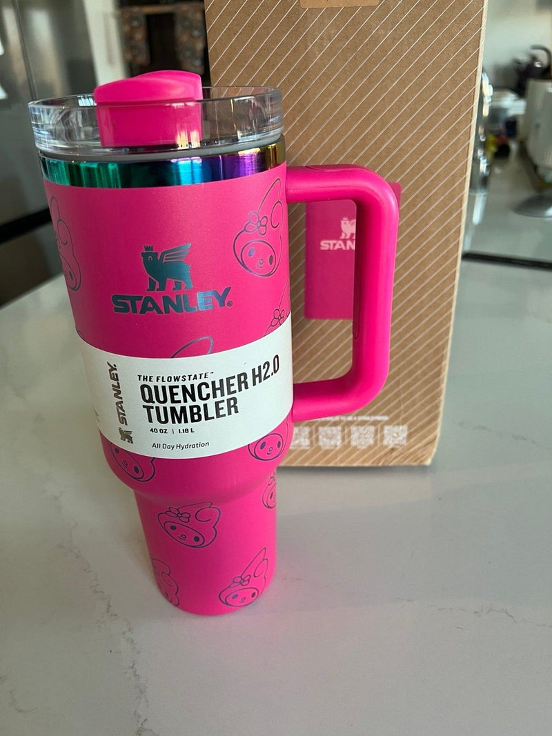 NIB Stanley Sanrio My Melody Hot Pink The Quencher H2.O Flowstate Tumbler 40oz