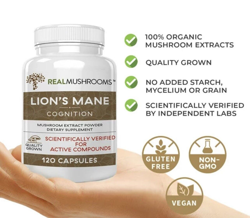 Lion's Mane, Mushroom Extract Powder, 120 Capsules
